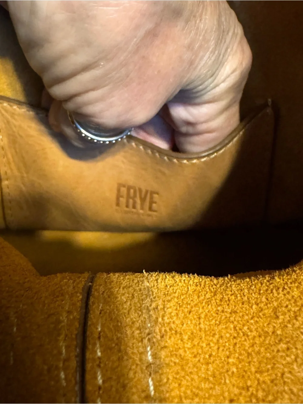 Frye Cognac Leather Hobo Shoulder Bag